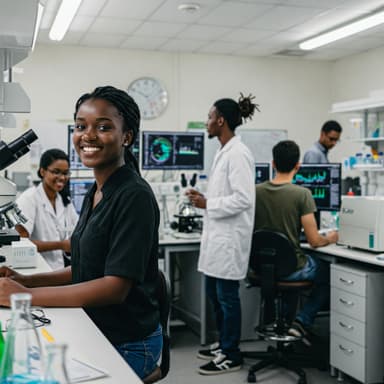 Research news Illustration - A collage of research-related images